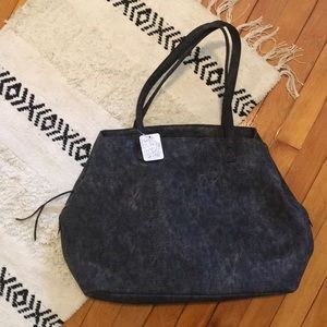 Free People Vegan Triple Pocket Tote